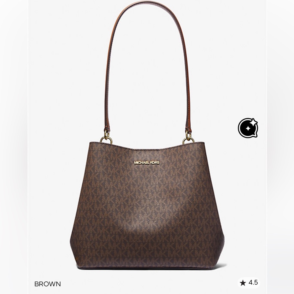 NWT Michael Kors Pratt Medium Signature Logo Shoulder Bag